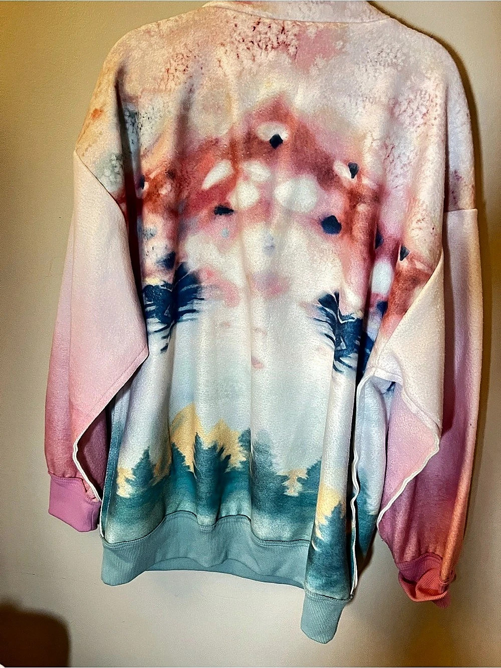 Pilcro Abstract Tie-Dye Sweatshirt Medium
